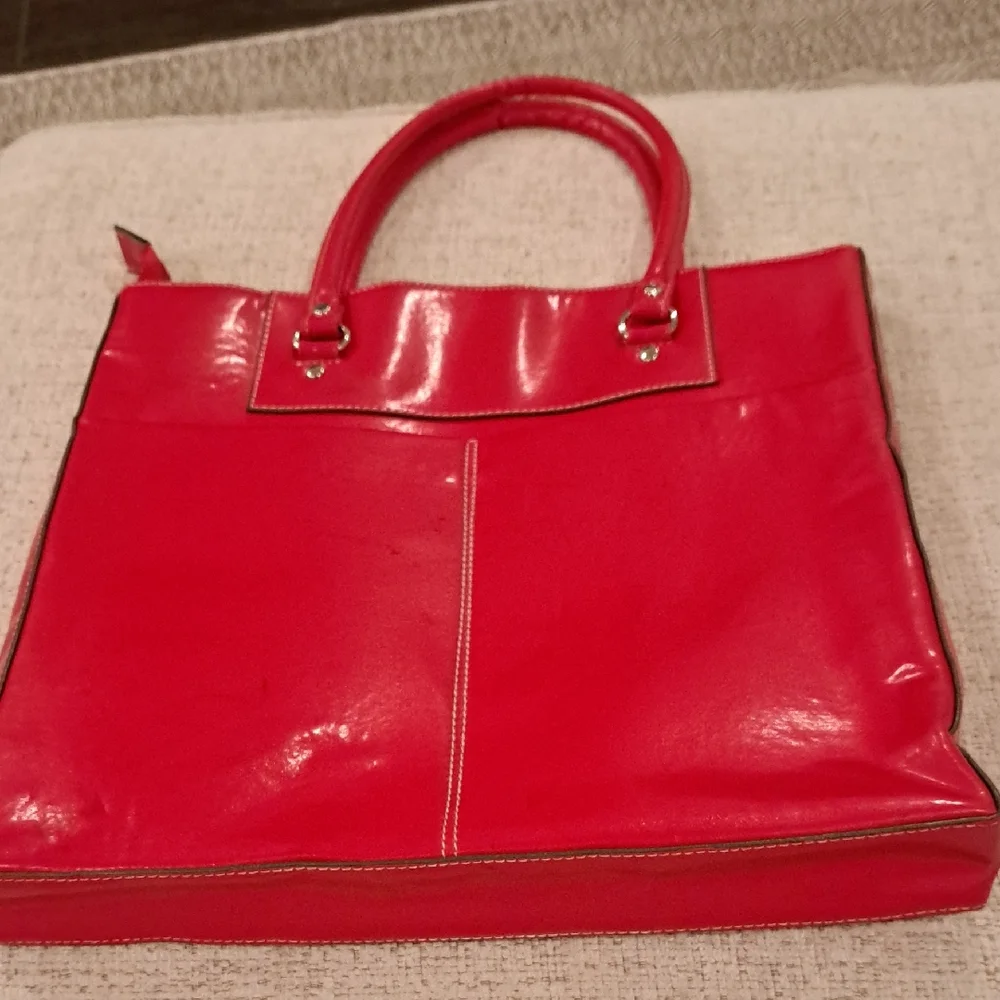 Prada Red Leather Tote - Picture 2 of 8